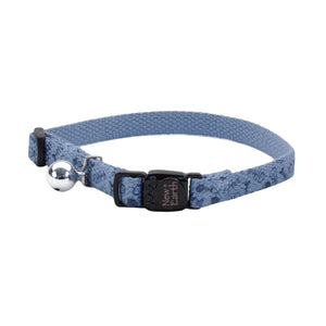 Coastal New Earth Printed Soy Breakaway Cat Collar, Slate with Fish, 8-12-in