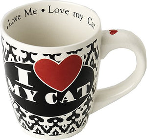 PetRageous Designs Tasse à café Jumbo "I Love My Cat", 28-oz