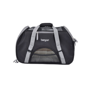 Bergan Sac de transport Confort pour animaux, noir/gris