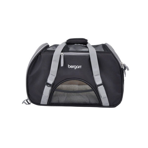 Bergan Comfort Pet Carrier, Black/Grey