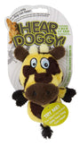 Hear Doggy Silent Squeaker Chew Guard Flattie Giraffe Dog Toy