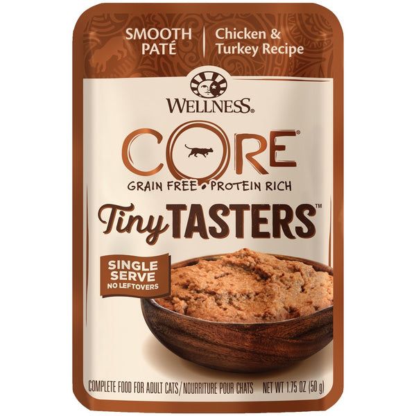 Wellness CORE Tiny Tasters Chicken & Turkey Grain-Free Cat Food Pouches