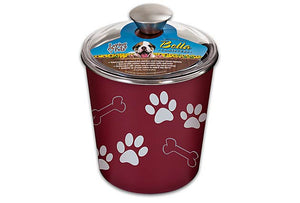 Loving Pets Bella Dog Treat Canister, Merlot, 64-oz