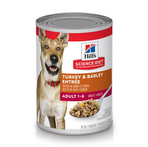 Hill's Science Diet Adult Dinde et Orge Entrée Nourriture humide pour chiens
