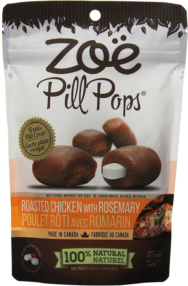Zoe Tender Bites Pill Roasted Chicken Dog Treats, 3.5-oz
