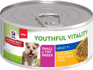 Hill's Science Diet Adult 7+ Small & Toy Breed Youthful Vitality Chicken & Vegetable Stew Wet Dog Food