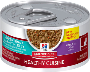 Hill's Science Diet Adult 11+ Healthy Cuisine Seared Tuna & Carrot Medley Wet Cat Food