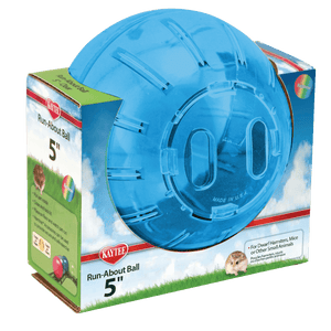 Kaytee Run-About Small Animal Exercise Ball, Mini, Rainbow, 5-in