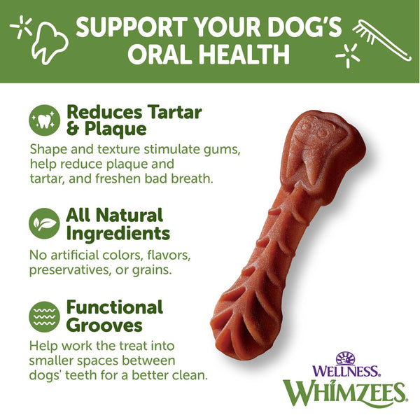 WHIMZEES Brushzees Natural Dental Dog Treats