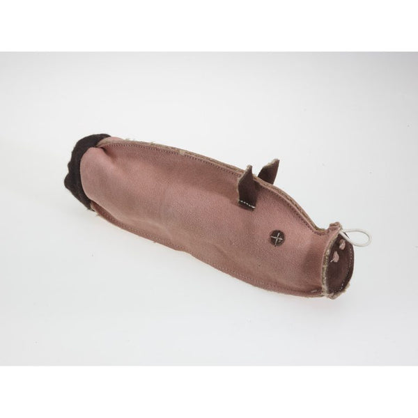 Aussie Natural Krinkle Pig Dog Toy, 11-in