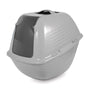 Petmate Stay Fresh Bac à litière pour chat à capuchon Argent perle