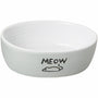 Ethical Pet Spot Nantucket Meow Cat Dish, Gray, 5-in