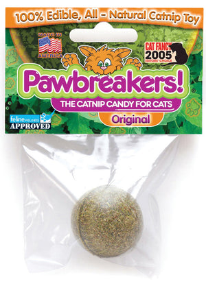 Pawbreaker! Original Catnip Ball Cat Treats, 1.25-in