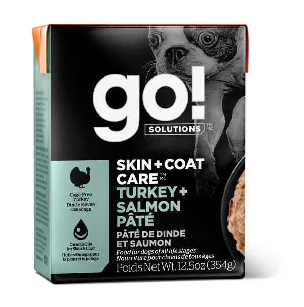 Go! Solutions Skin + Coat Care Turkey & Salmon with Grains Wet Dog Food