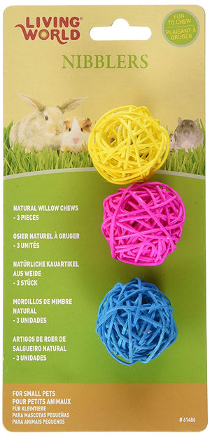 Living World Nibblers Willow Chew Balls Small Animal Toy