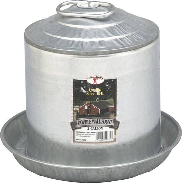 Miller Little Giant Metal Double Wall Poultry Fountain