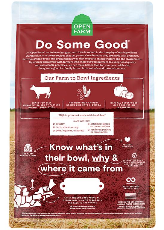 Open Farm Grass-Fed Beef & Ancient Grains Recipe Dry Dog Food