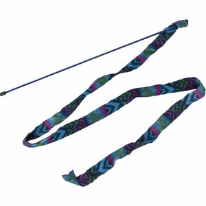 Ethical Pet Cat Prancer Fleece Frenzy Wand Cat Toys, Color Varies