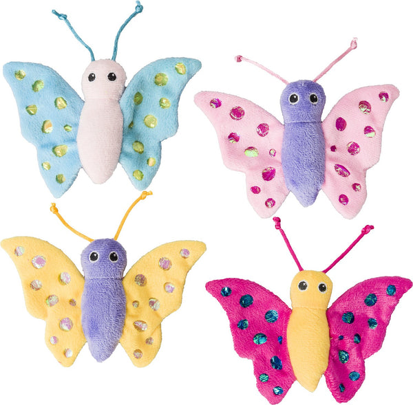 Ethical Pet Shimmer Glimmer Butterfly with Catnip Cat Toy, Color Varies