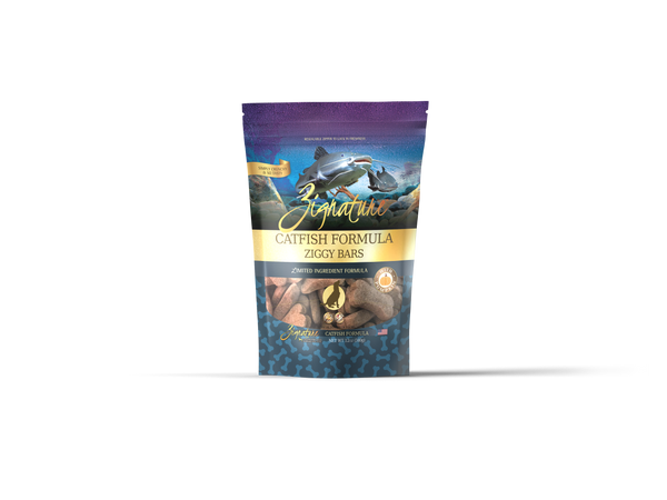 Zignature Catfish Formula Ziggy Bars Dog Treats, 12-oz