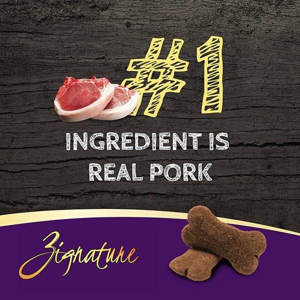 Zignature Pork Formula Crunchy Dog Treats, 12-oz