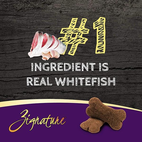 Zignature Whitefish Formula Crunchy Dog Treats, 12-oz