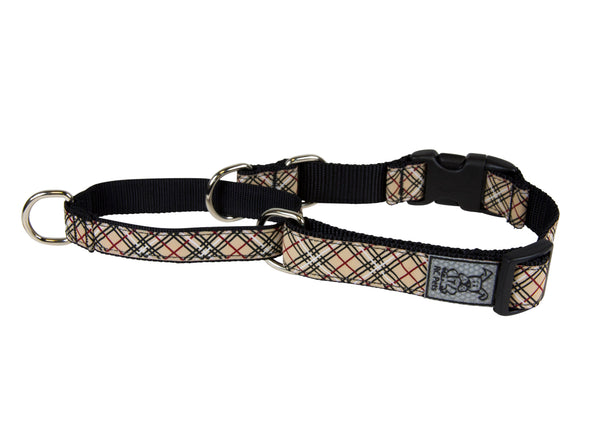 RC Pets Easy Clip Web Training Dog Collar, Tan Tartan