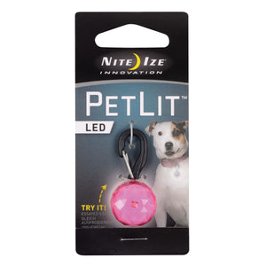 Nite Ize PetLit LED Light Dog Collar, Pink Jewel