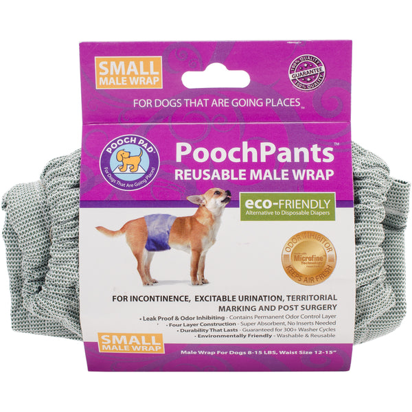 PoochPad PoochPants Wrap réutilisable pour chien mâle
