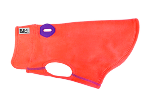 RC Pets Baseline Fleece Dog Coat, Neon Coral/Purple