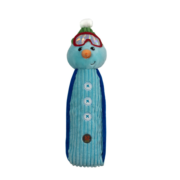 Charming Pet Holiday Bottle Bros Snowman Dog Toy, Blue