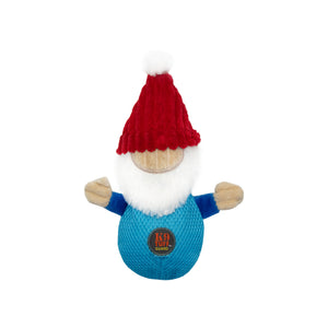 Charming Pet Holiday Snowballs Santa Gnome Dog Toy, Blue