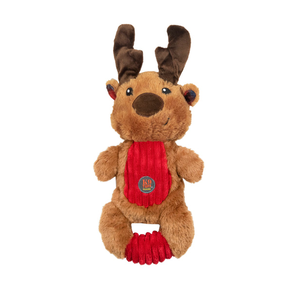 Charming Pet Holiday Squeeze 'Ems Reindeer Dog Toy, Brown