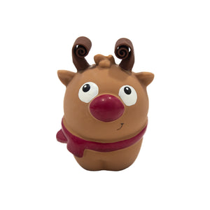 Charming Pet Holiday Squish 'Ems Reindeer Dog Toy, Brown