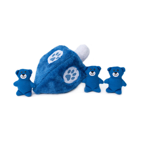 ZippyPaws Hanukkah Zippy Burrow Dreidel Dog Toy