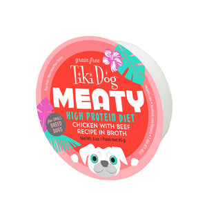 Tiki Dog Meaty Chicken with Beef Recipe in Broth Wet Dog Food