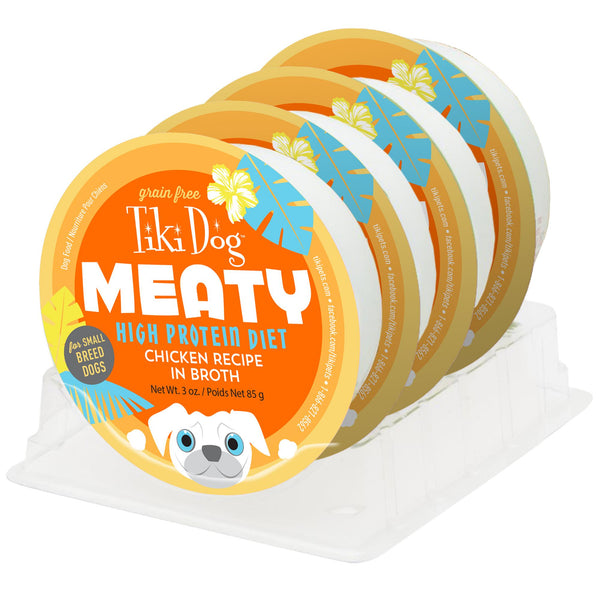 Tiki Dog Meaty Chicken Recipe in Broth Wet Dog Food