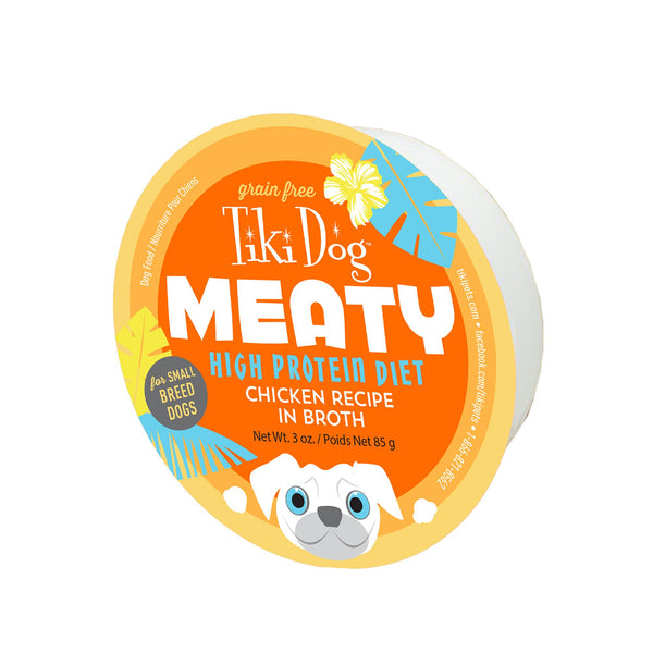 Tiki Dog Meaty Chicken Recipe in Broth Wet Dog Food