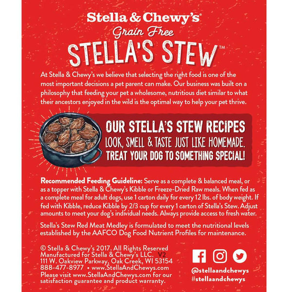 Stella & Chewy's Ragout Stella's Stew Mélange de viandes rouges Nourriture humide pour chiens