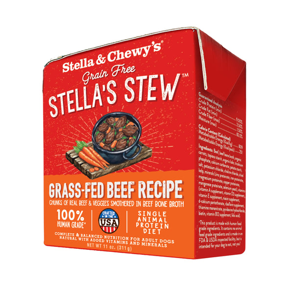 Stella & Chewy's Ragout Stella's Stew Boeuf nourri Ï  l'herbe Nourriture humide pour chiens