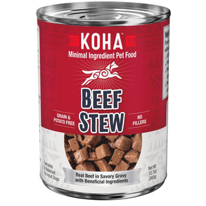 KOHA Minimal Ingredient Beef Stew Wet Dog Food Can