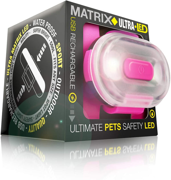 Max & Molly Collier lumineux Matrix Ultra LED pour chien, Rose