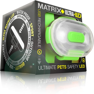 Max & Molly Matrix Ultra LED Dog Collar Light, Lime Green