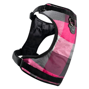 Canada Pooch The Everything Water-Resistant Dog Harness, Pink Plaid