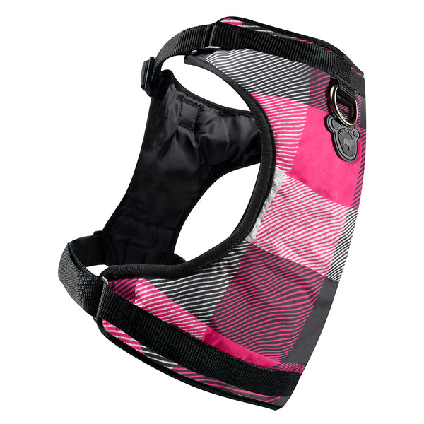 Canada Pooch The Everything Water-Resistant Dog Harness, Pink Plaid