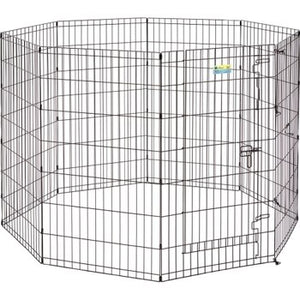 MidWest ConTour Exercise Pen with Door for Dogs, Black