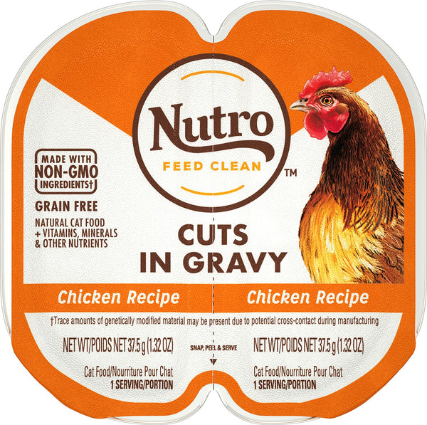 Nutro Perfect Portions Nourriture humide sans céréales en barquettes recette Poulet en sauce pour chats