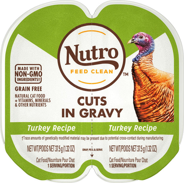 Nutro Perfect Portions Nourriture humide sans céréales en barquettes recette Dinde en sauce pour chats