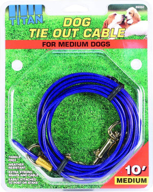 Coastal Câble d'attache Titan avec mousquetons plaqués laiton pour chiens moyens