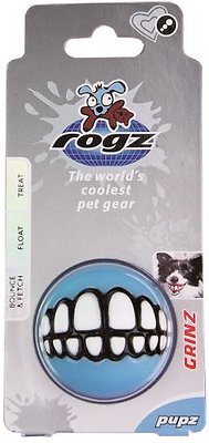 Rogz Pupz Grinz Treat Ball Dog Toy, Color Varies